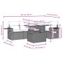Garden sofa set with 6-piece synthetic rattan beige cushions by , Garden sets - Ref: Foro24-3267889, Price: 433,46 €, Discoun...