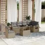 Gartensofagarnitur 7-teilig mit Kissen aus synthetischem Rattan in Beige. von , Gartensets - Ref: Foro24-3267939, Preis: 492,...
