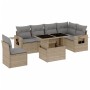 Gartensofagarnitur 7-teilig mit Kissen aus synthetischem Rattan in Beige. von , Gartensets - Ref: Foro24-3267939, Preis: 492,...