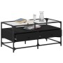 Mesa de centro superficie de vidrio acero negro 98,5x50x45 cm de , Mesas de centro - Ref: Foro24-846044, Precio: 99,95 €, Des...