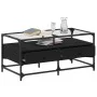 Mesa de centro superficie de vidrio acero negro 98,5x50x45 cm de , Mesas de centro - Ref: Foro24-846044, Precio: 97,80 €, Des...