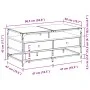 Mesa de centro superficie de vidrio acero negro 98,5x50x45 cm de , Mesas de centro - Ref: Foro24-846044, Precio: 97,80 €, Des...