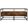 Glass top coffee table with smoked oak and steel base, measuring 98.5x50x45cm. by , Coffee table - Ref: Foro24-846046, Price:...