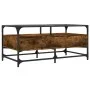 Glass top coffee table with smoked oak and steel base, measuring 98.5x50x45cm. by , Coffee table - Ref: Foro24-846046, Price:...