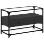 TV-Möbel aus Glas und Holz, Schwarz, 80x35x51 cm von , TV-Möbel - Ref: Foro24-846059, Preis: 68,78 €, Rabatt: %