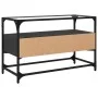 TV-Möbel aus Glas und Holz, Schwarz, 80x35x51 cm von , TV-Möbel - Ref: Foro24-846059, Preis: 68,78 €, Rabatt: %