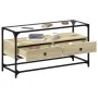 TV stand made of glass and Sonoma oak wood, 98x35x51 cm by , TV Furniture - Ref: Foro24-846065, Price: 74,15 €, Discount: %