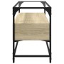 TV stand made of glass and Sonoma oak wood, 98x35x51 cm by , TV Furniture - Ref: Foro24-846065, Price: 75,12 €, Discount: %