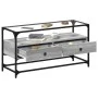 Mueble TV cristal y madera ingeniería gris Sonoma 98x35x51 cm de , Muebles TV - Ref: Foro24-846067, Precio: 76,33 €, Descuent...