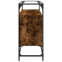 Aparador cristal y madera ingeniería roble ahumado 98x35x81 cm de , Aparadores - Ref: Foro24-846071, Precio: 90,98 €, Descuen...