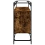 Glass and wood sideboard, smoked oak engineering, 98x35x81 cm by , Sideboards - Ref: Foro24-846071, Price: 89,82 €, Discount: %