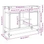 Aparador cristal y madera ingeniería marrón roble 98x35x81 cm de , Aparadores - Ref: Foro24-846073, Precio: 99,74 €, Descuent...