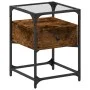 Mesita de noche madera de ingeniería roble ahumado 40x40x55 cm de , Mesitas de noche - Ref: Foro24-846078, Precio: 54,05 €, D...