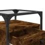 Mesita de noche madera de ingeniería roble ahumado 40x40x55 cm de , Mesitas de noche - Ref: Foro24-846078, Precio: 54,05 €, D...