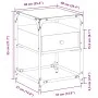 Mesita de noche madera de ingeniería roble ahumado 40x40x55 cm de , Mesitas de noche - Ref: Foro24-846078, Precio: 54,05 €, D...