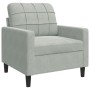 Dreiteiliges Sofaset mit hellgrauen Samtkissen. von , Sofas - Ref: Foro24-3278351, Preis: 566,26 €, Rabatt: %
