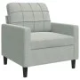 Set of sofas with 3 light gray velvet cushions by , Sofas - Ref: Foro24-3278351, Price: 576,66 €, Discount: %