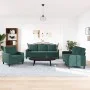 3-piece dark green velvet sofa set with cushions by , Sofas - Ref: Foro24-3278353, Price: 703,86 €, Discount: %