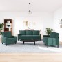 Dreiteiliges Sofaset mit dunkelgrünen Samtkissen. von , Sofas - Ref: Foro24-3278353, Preis: 717,29 €, Rabatt: %