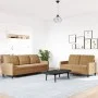 Set of sofas with 2 brown velvet cushions by , Sofas - Ref: Foro24-3278398, Price: 541,20 €, Discount: %
