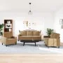 Three-piece brown velvet sofa set with cushions by , Sofas - Ref: Foro24-3278358, Price: 689,55 €, Discount: %