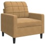 Three-piece brown velvet sofa set with cushions by , Sofas - Ref: Foro24-3278358, Price: 702,48 €, Discount: %