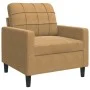 Three-piece brown velvet sofa set with cushions by , Sofas - Ref: Foro24-3278358, Price: 689,55 €, Discount: %