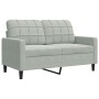 Set of sofas with 2 light gray velvet cushions by , Sofas - Ref: Foro24-3278391, Price: 457,59 €, Discount: %