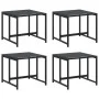 Garden stools with cushions 4 pcs steel and black textilene by , Outdoor ottomans - Ref: Foro24-4008594, Price: 112,76 €, Dis...