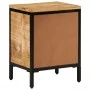 Mesita de noche de madera maciza de mango rugosa 40x30x52,5 cm de , Mesitas de noche - Ref: Foro24-358503, Precio: 85,60 €, D...