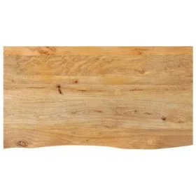 Solid mango wood natural edge table top 110x60x2.5 cm by , Table tops - Ref: Foro24-370455, Price: 102,09 €, Discount: %