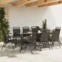 Folding garden chairs 8 pcs steel and gray melange textilene by , Garden chairs - Ref: Foro24-3157294, Price: 343,58 €, Disco...