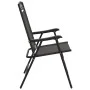 Folding garden chairs 8 pcs steel and gray melange textilene by , Garden chairs - Ref: Foro24-3157294, Price: 343,58 €, Disco...