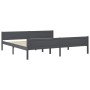 Estructura de cama de madera maciza de pino gris 200x200 cm de vidaXL, Camas y somieres - Ref: Foro24-322130, Precio: 137,46 ...