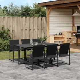 Gartenspeiseset, 7-teilig, Textilene schwarz von , Gartensets - Ref: Foro24-3295119, Preis: 334,17 €, Rabatt: %