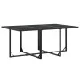 Garden dining set, 7 pieces, black textilene by , Garden sets - Ref: Foro24-3295119, Price: 334,17 €, Discount: %