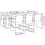 Garden dining set, 7 pieces, black textilene by , Garden sets - Ref: Foro24-3295119, Price: 334,17 €, Discount: %