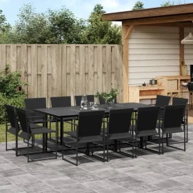 13-piece black textilene garden dining set by , Garden sets - Ref: Foro24-3295125, Price: 598,76 €, Discount: %