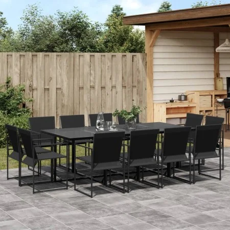13-piece black textilene garden dining set by , Garden sets - Ref: Foro24-3295125, Price: 598,76 €, Discount: %