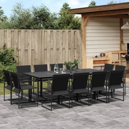 13-teiliges Gartensitzgruppen-Set aus schwarzem Textilene von , Gartensets - Ref: Foro24-3295125, Preis: 606,94 €, Rabatt: %