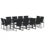 13-piece black textilene garden dining set by , Garden sets - Ref: Foro24-3295125, Price: 598,76 €, Discount: %