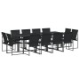 13-teiliges Gartensitzgruppen-Set aus schwarzem Textilene von , Gartensets - Ref: Foro24-3295125, Preis: 606,94 €, Rabatt: %