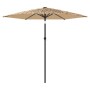 Sombrilla de jardín con poste de acero marrón 223x223x213 cm de , Sombrillas - Ref: Foro24-4005097, Precio: 68,04 €, Descuent...