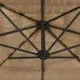 Garden umbrella with brown steel pole 223x223x213 cm by , Umbrellas - Ref: Foro24-4005097, Price: 74,56 €, Discount: %