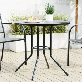 Runder Terrassentisch aus anthrazitgrauem Stahl Ø80x72,5 cm von , Gartentische - Ref: Foro24-4009263, Preis: 104,41 €, Rabatt: %