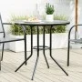 Round anthracite grey steel patio table Ø80x72.5 cm by , Garden tables - Ref: Foro24-4009263, Price: 104,41 €, Discount: %