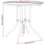 Round anthracite grey steel patio table Ø80x72.5 cm by , Garden tables - Ref: Foro24-4009263, Price: 104,41 €, Discount: %
