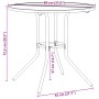 Runder Terrassentisch aus anthrazitgrauem Stahl Ø80x72,5 cm von , Gartentische - Ref: Foro24-4009263, Preis: 118,87 €, Rabatt: %