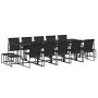 Garden dining set, 15 pieces, black textilene by , Garden sets - Ref: Foro24-3295131, Price: 698,76 €, Discount: %