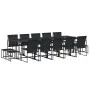 Juego de comedor de jardín 15 piezas textileno negro de , Conjuntos de jardín - Ref: Foro24-3295131, Precio: 690,72 €, Descue...
